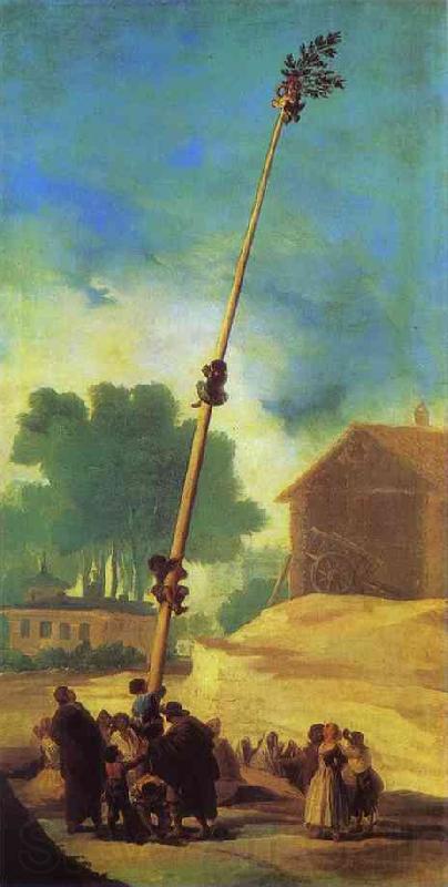 Francisco Jose de Goya The Greasy Pole (La Cucana) Norge oil painting art